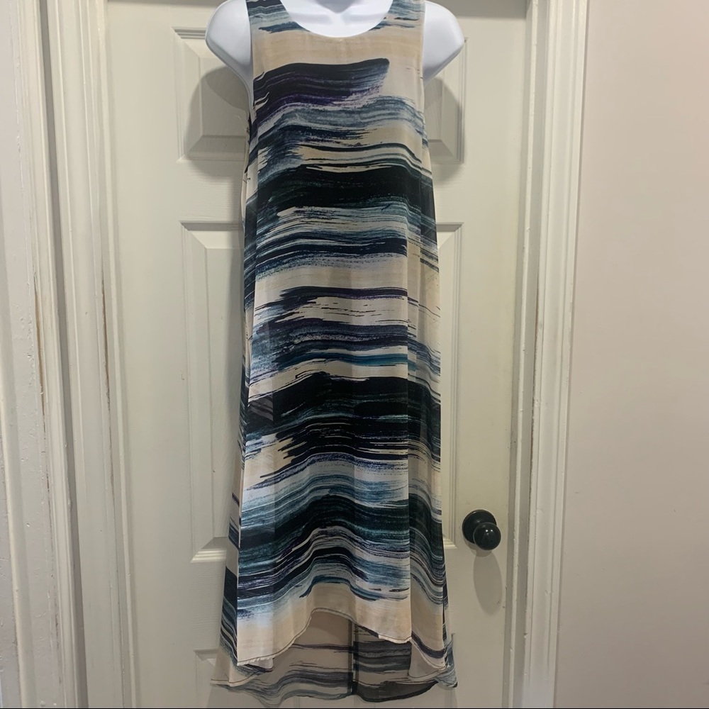 Karen Kane Bella Blue Hi Low dress Size L